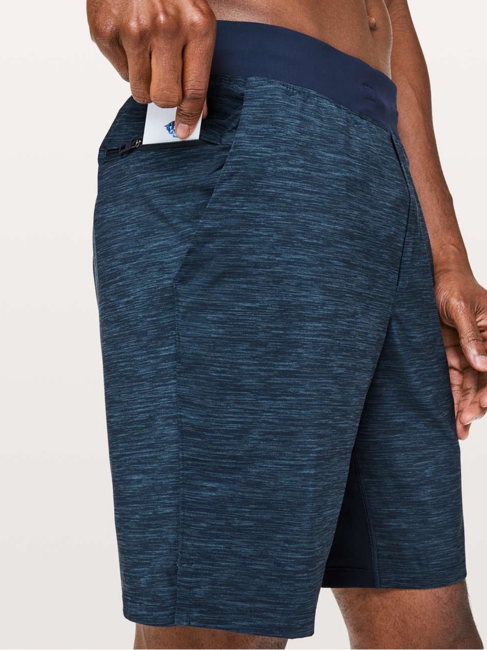 lululemon athletica Men’s T.H.E. Short *9"
Heather Allover Iron Blue True Navy